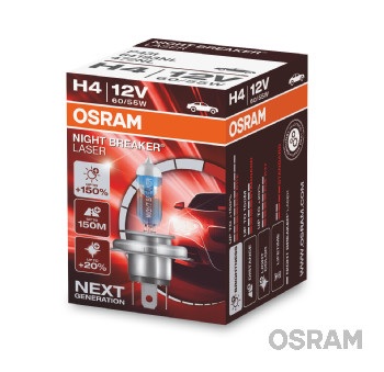 OSRAM 64193NL/OSRAM Izzó H4 Night Braker Laser  +150% 1db